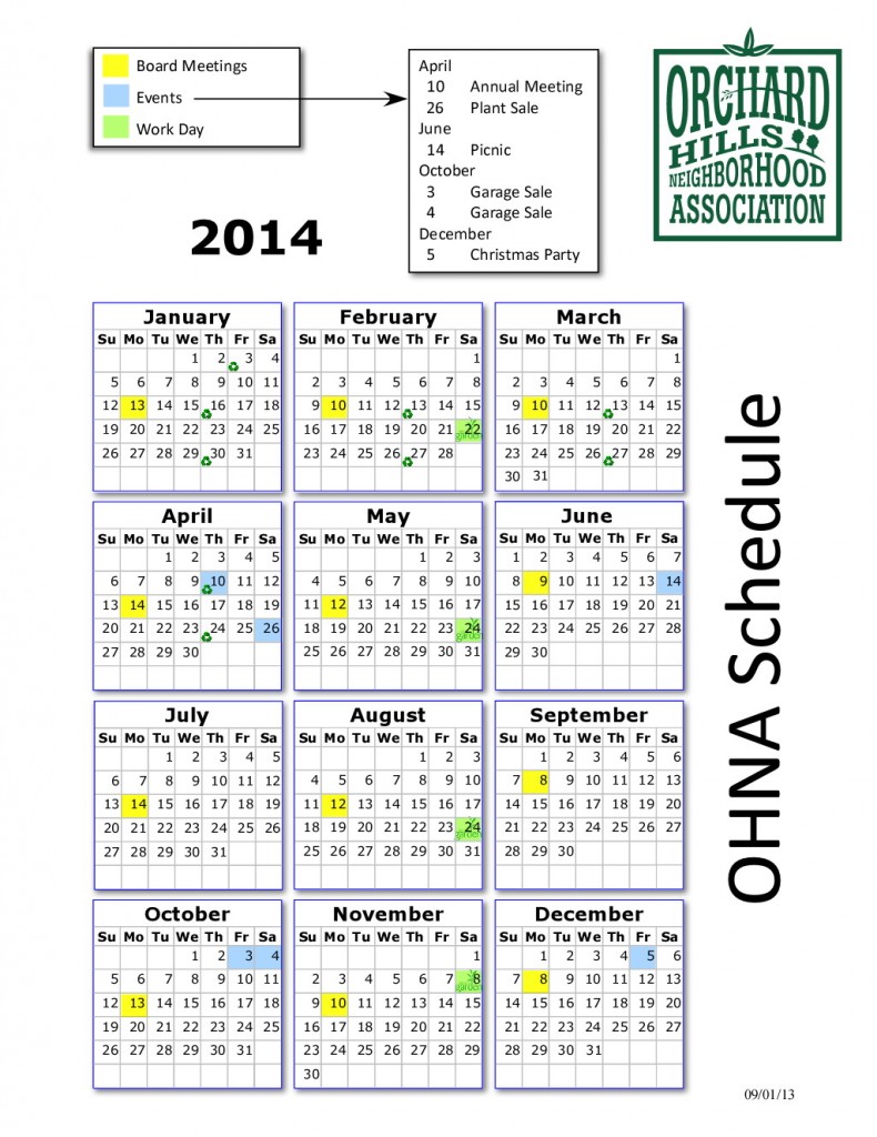 2014 calendar