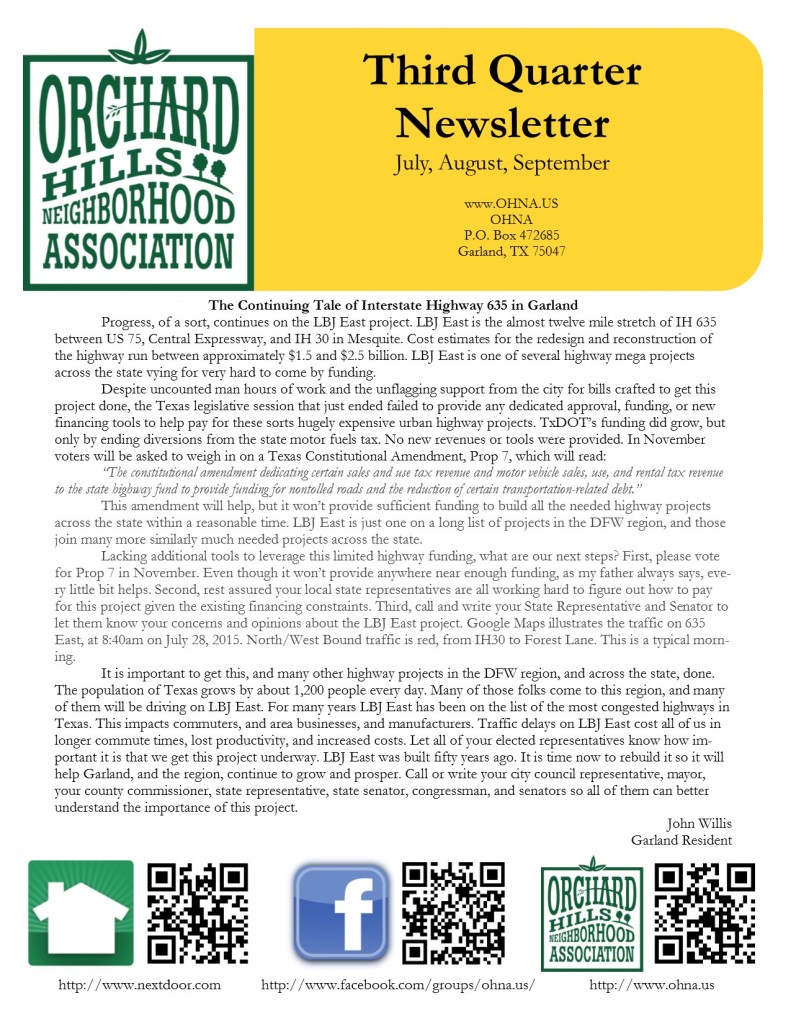 2015 Jul-Sep Newsletter Page 1