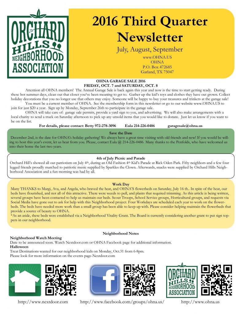 2016 Jul-Sep Newsletter Page 1