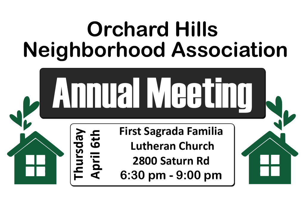 Annual Meeting, April 6th, 6:30PM, Luthern Church
