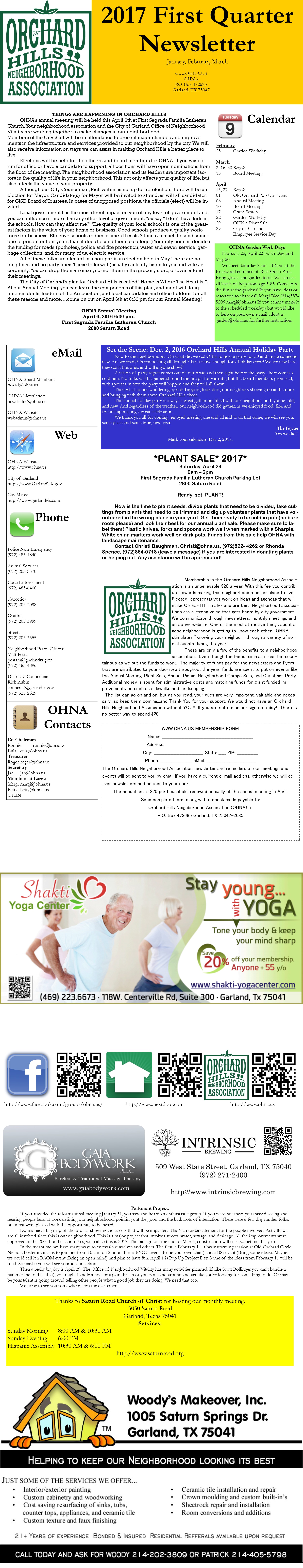 2017 Jan-Mar Newsletter